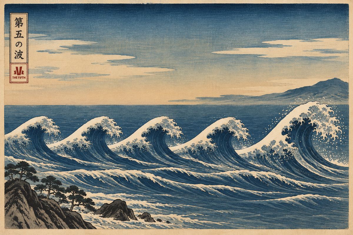 The Fifth Wave - in classic Japanese artistic style